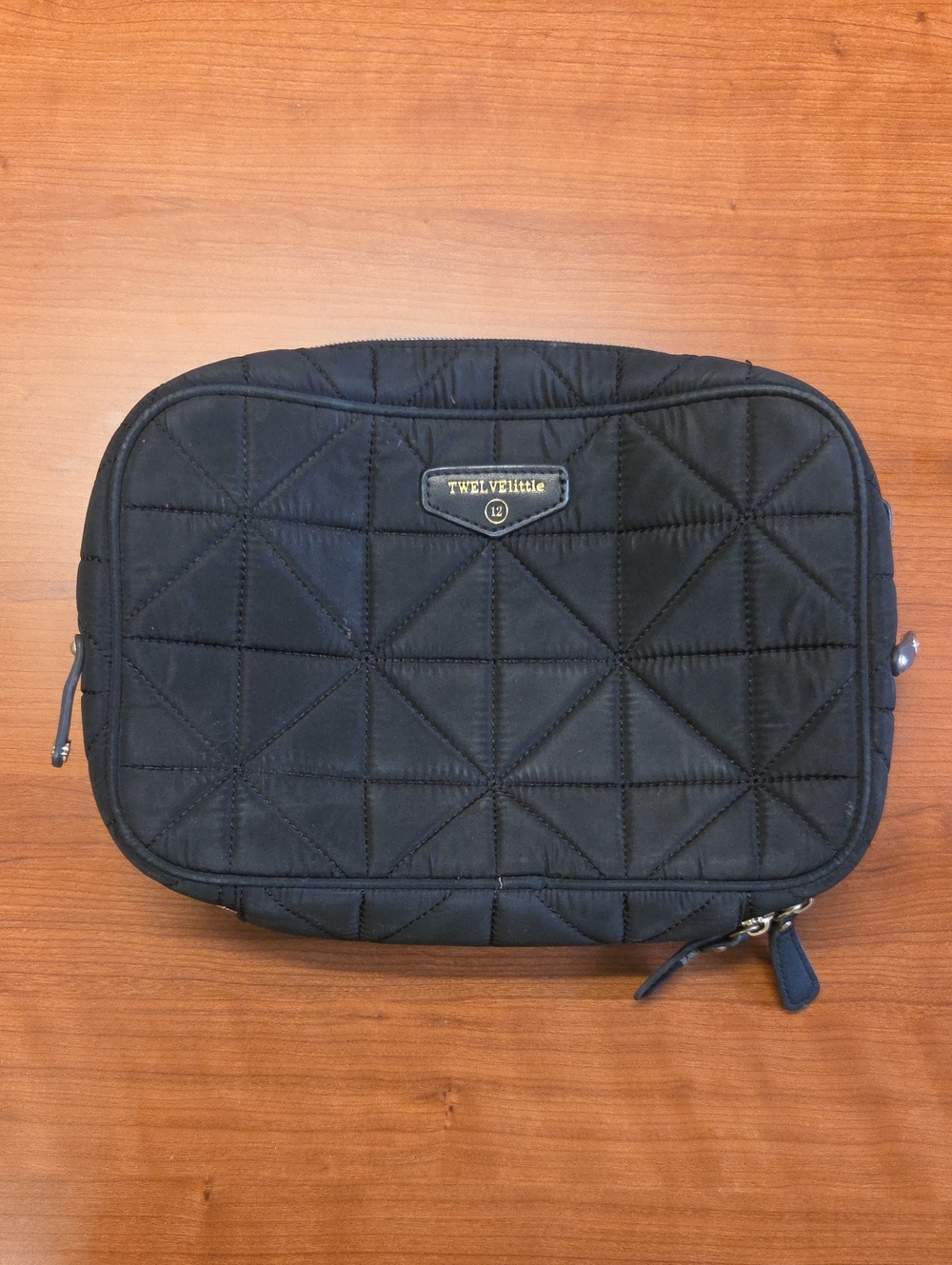 Twelvelittle Diaper Clutch Bag Crossbody Purse Quilted Black